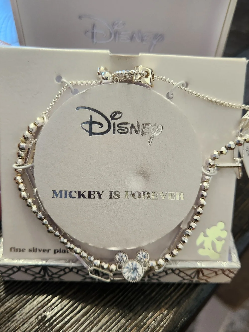 Disney Silver-Plated Mickey Crystal Bracelet - Silver - Picture 11 of 14